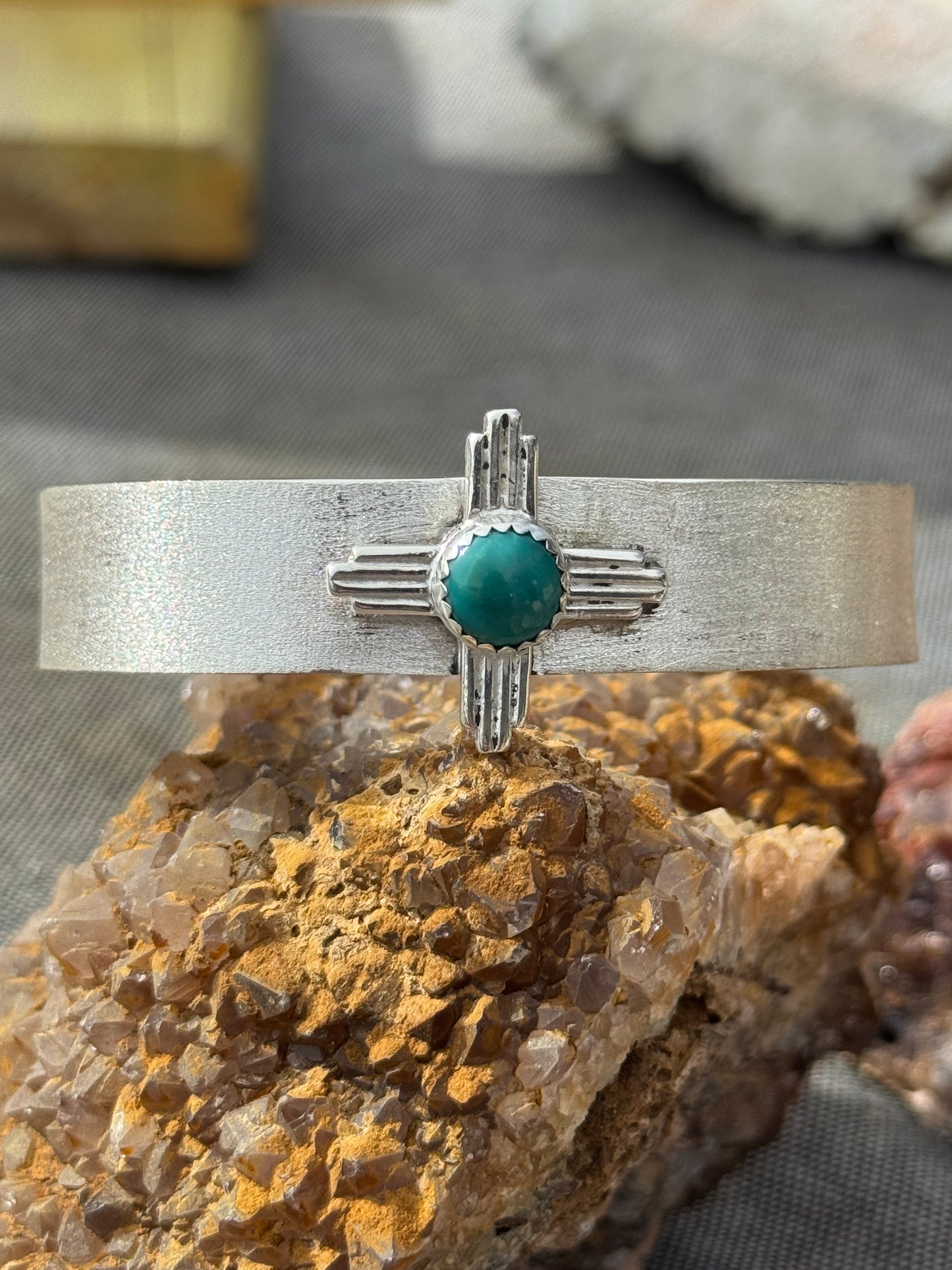 Turquoise Zia Symbol Bracelet