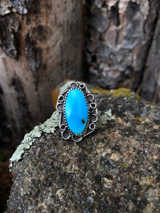 Kingman turquoise, ring size 8