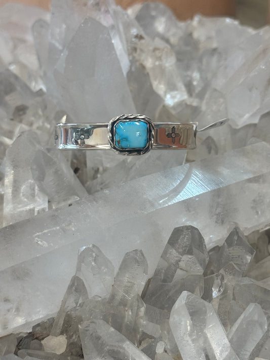 Turquoise Zia symbol bracelet