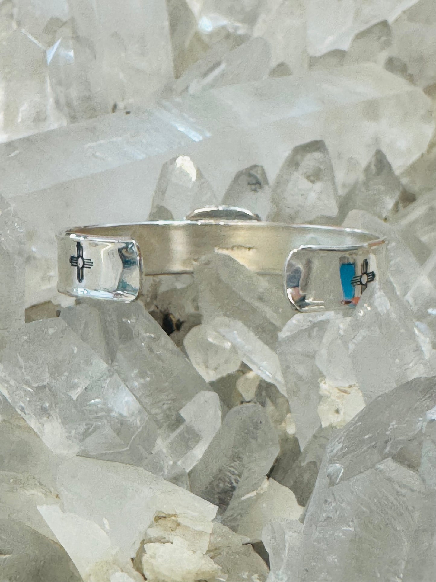 Turquoise Zia symbol bracelet