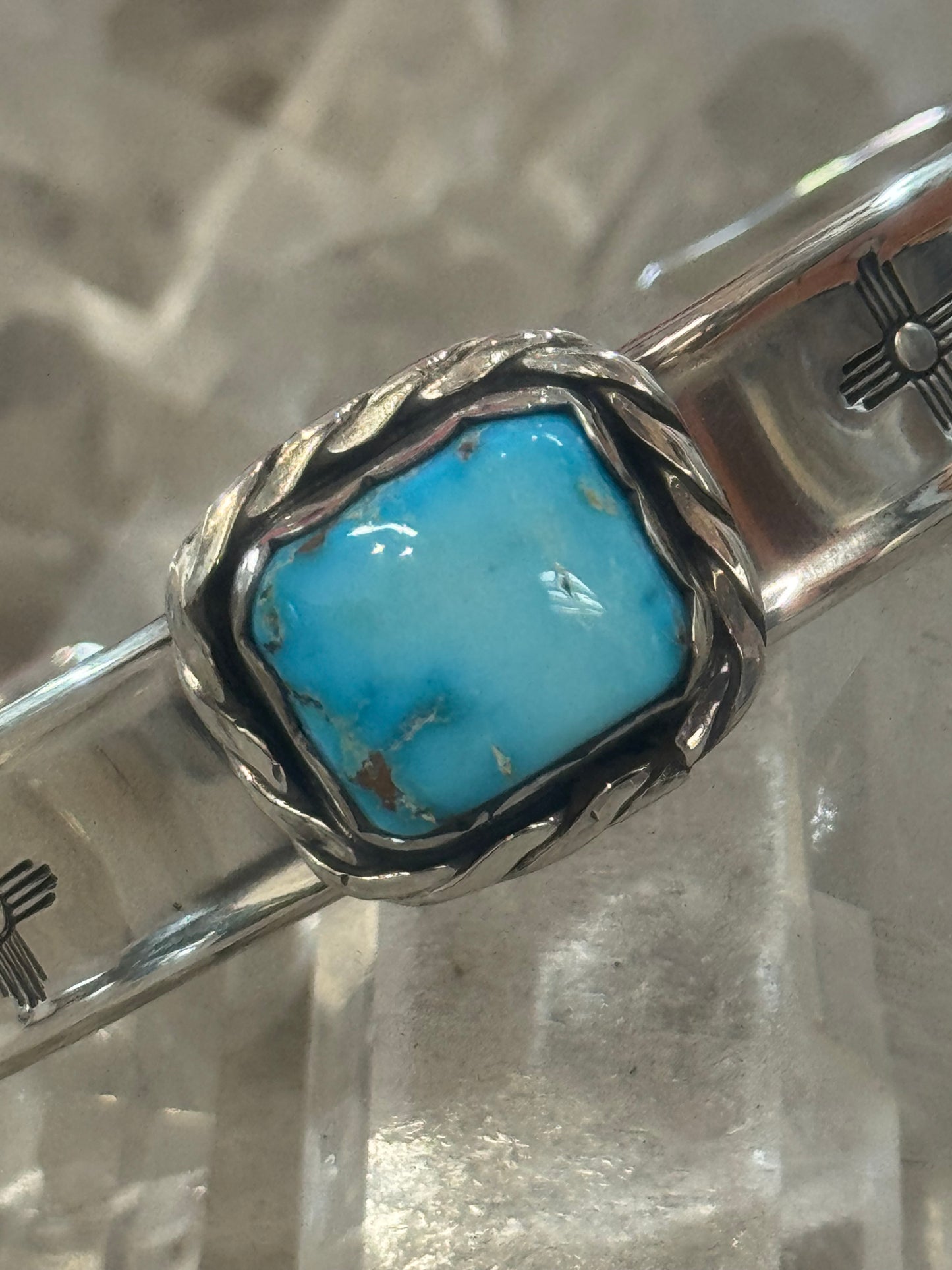 Turquoise Zia symbol bracelet