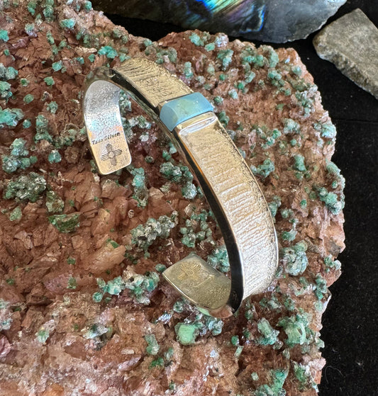 Tufa cast with Golden Hills Turquoise