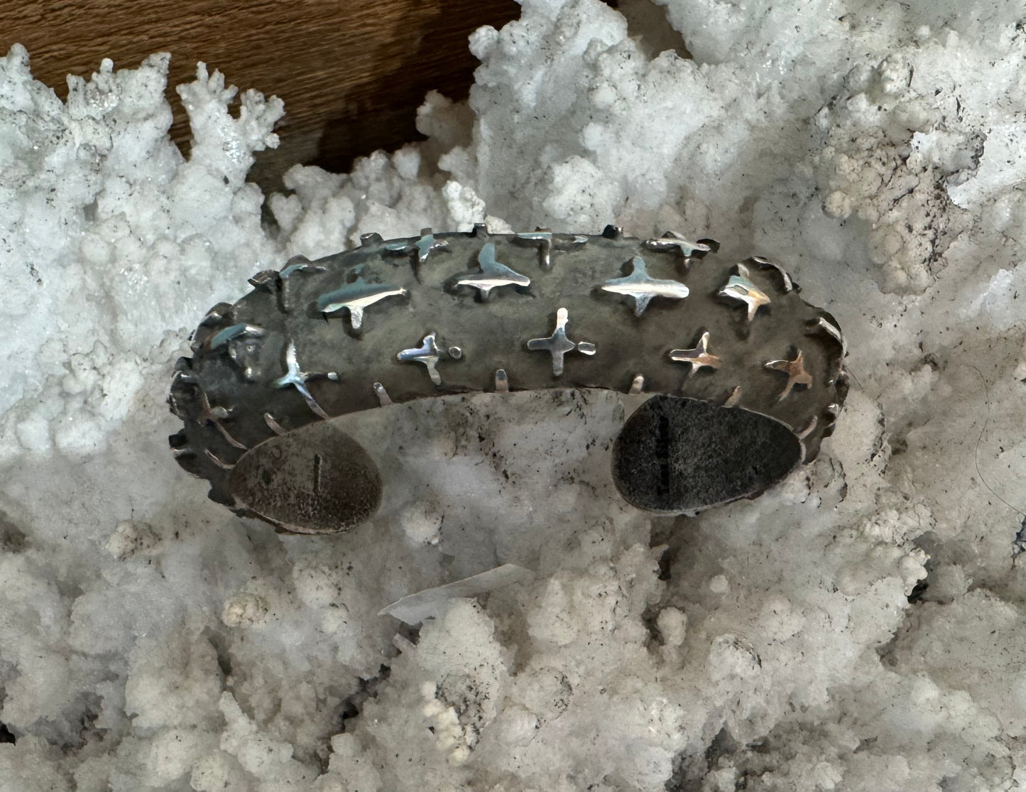 Sterling silver Tufa cast