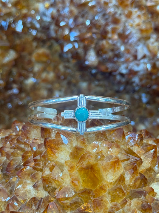 Green Chalcedony Zia Bracelet