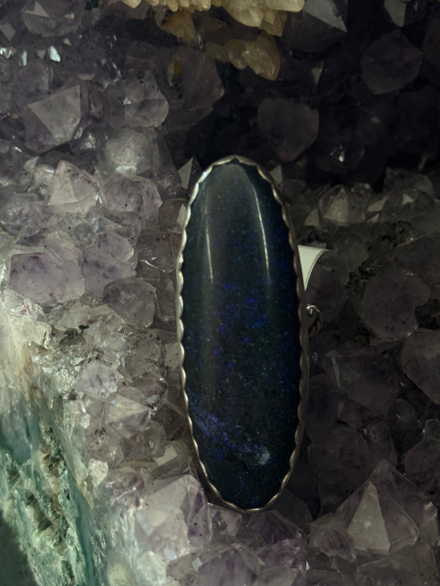 Goldstone with copper in the back